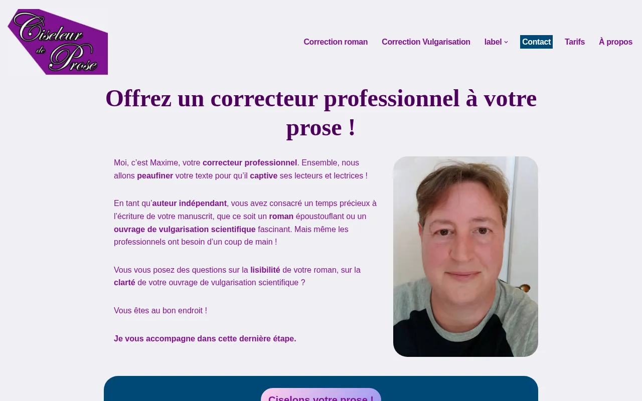 Capture d'écran de Ciseleur de prose
