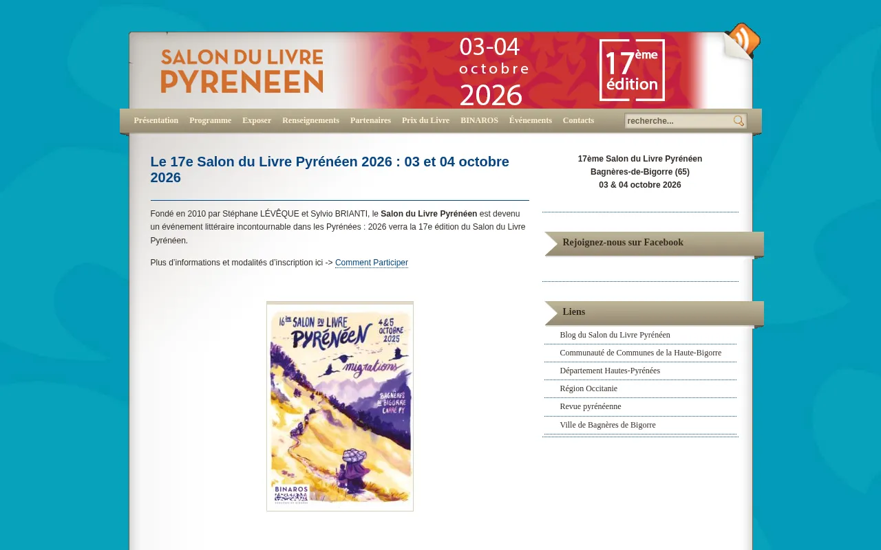 Capture d'écran de Salon du livre pyrénéen