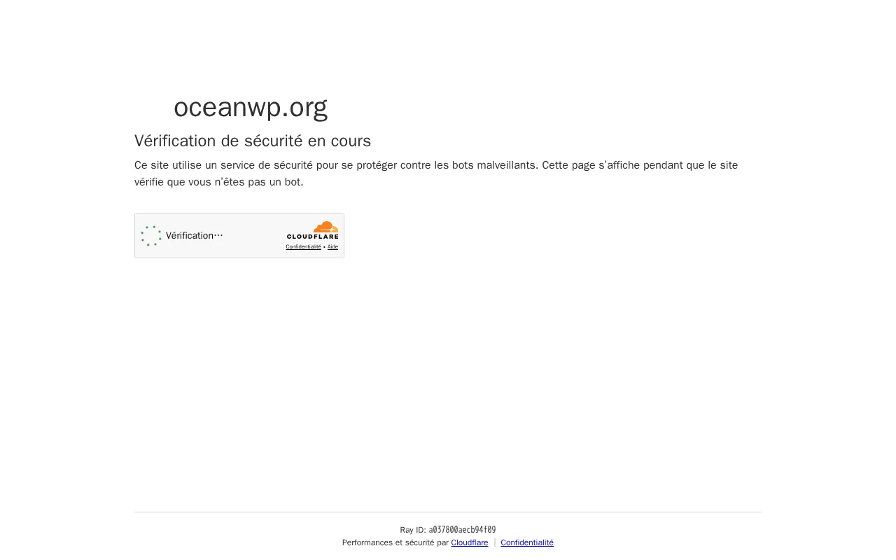 Capture d'écran de OceanWP