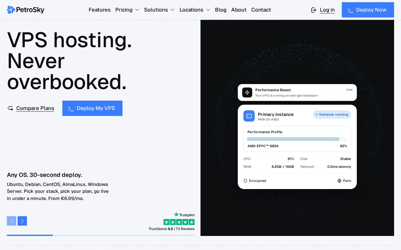 Capture d'écran de Petrosky.io
