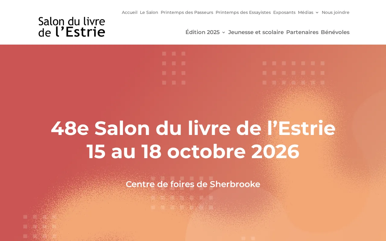 Capture d'écran de Salon du livre de l’Estrie