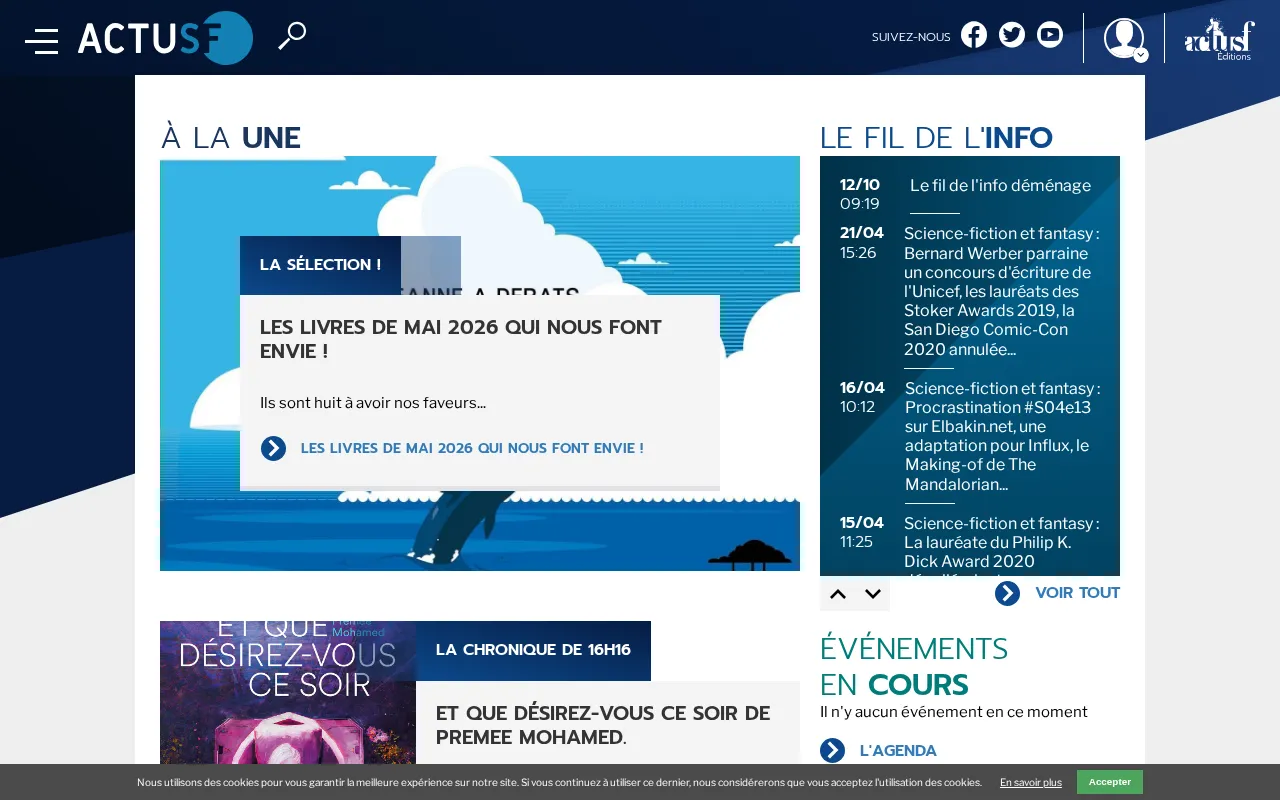 Capture d'écran de ActuSF