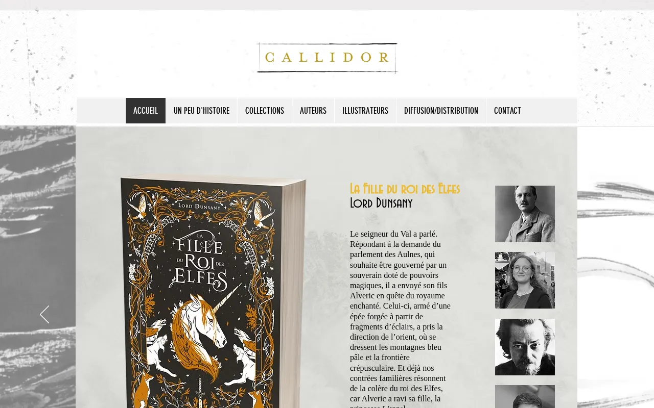 Capture d'écran de Éditions Callidor