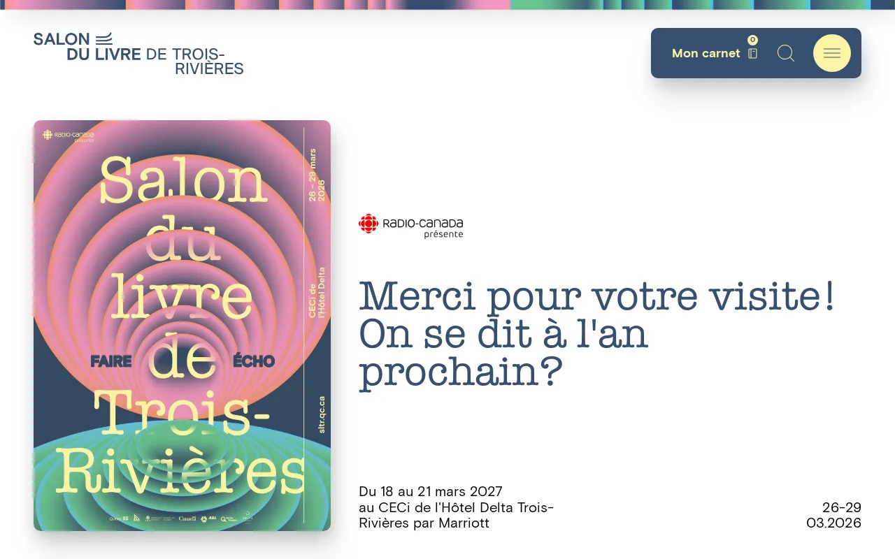 Capture d'écran de Salon du livre de Trois-Rivières