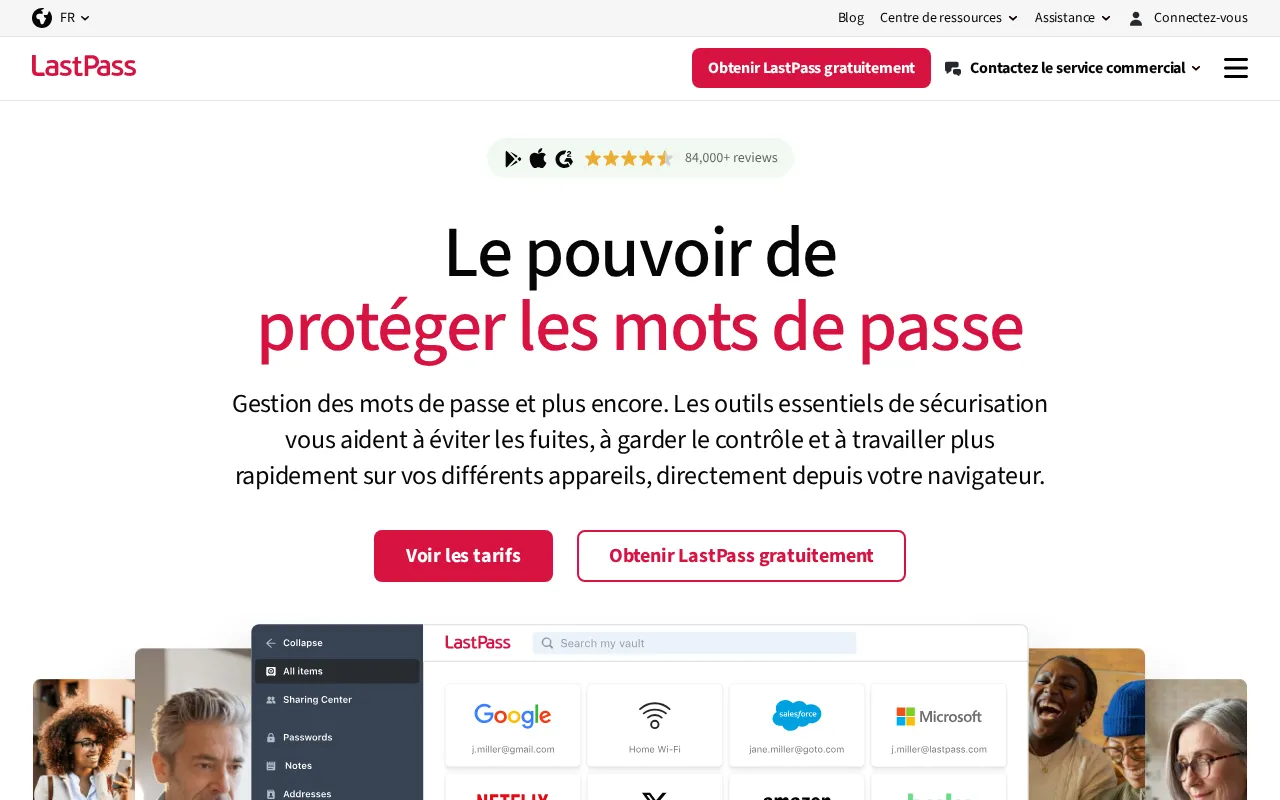Capture d'écran de Lastpass