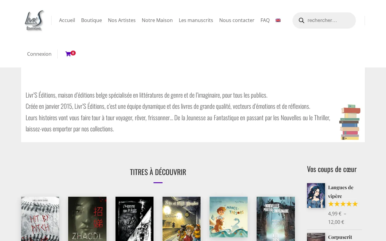 Capture d'écran de Livr’S Editions