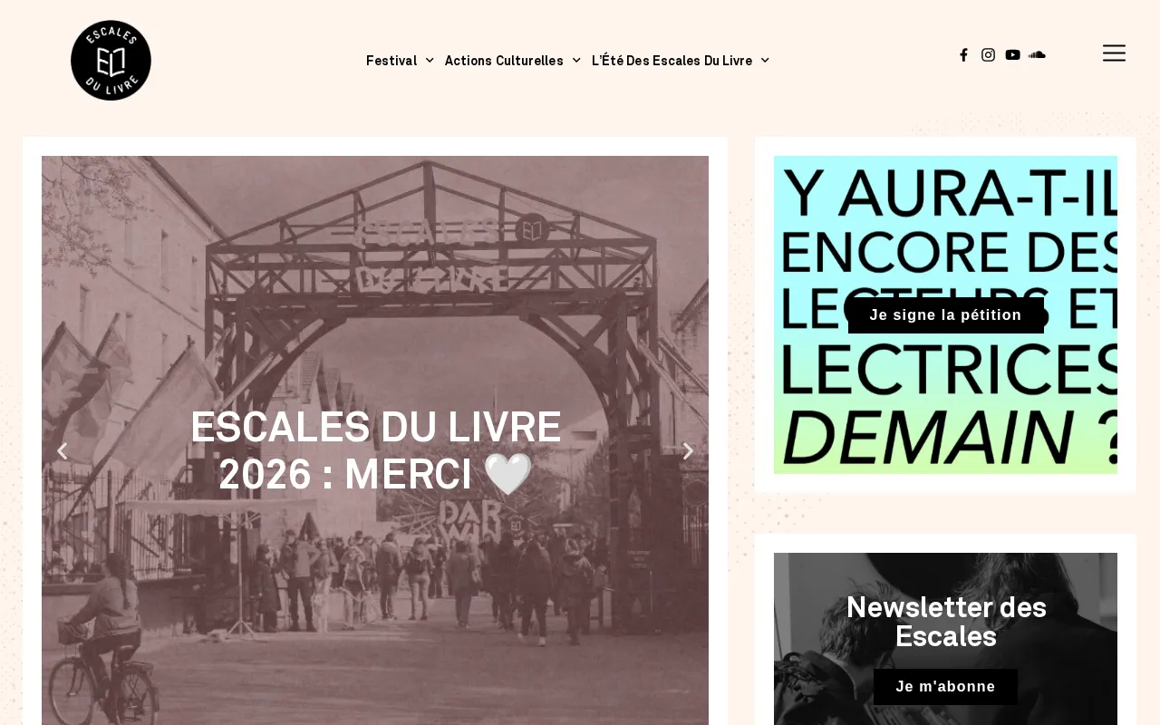 Capture d'écran de Escales du livre