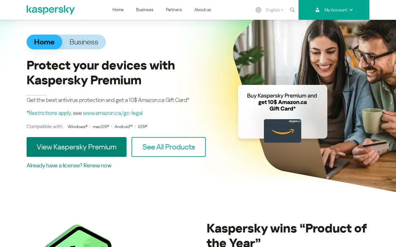 Capture d'écran de Kaspersky
