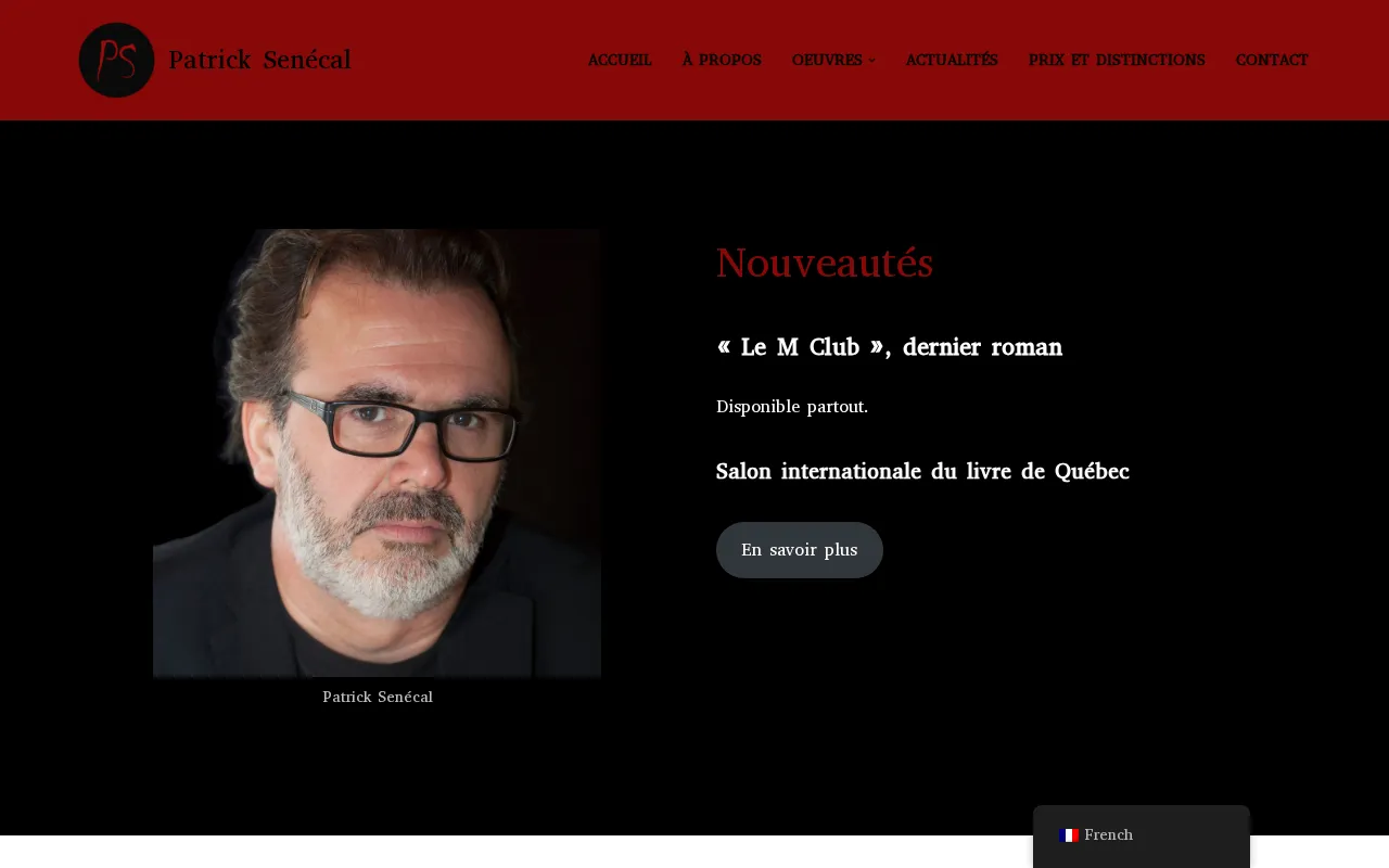 Capture d'écran de Patrick Senécal