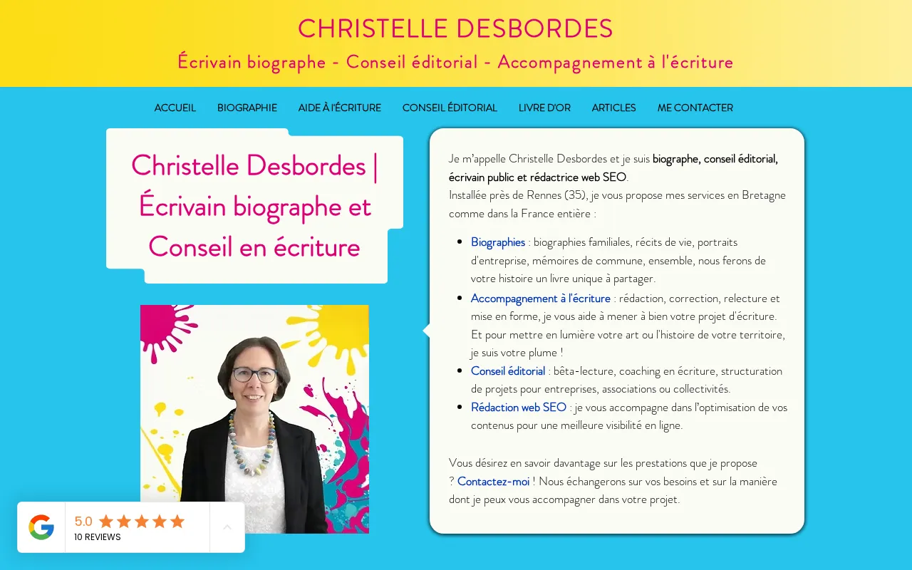 Capture d'écran de Christelle Desbordes