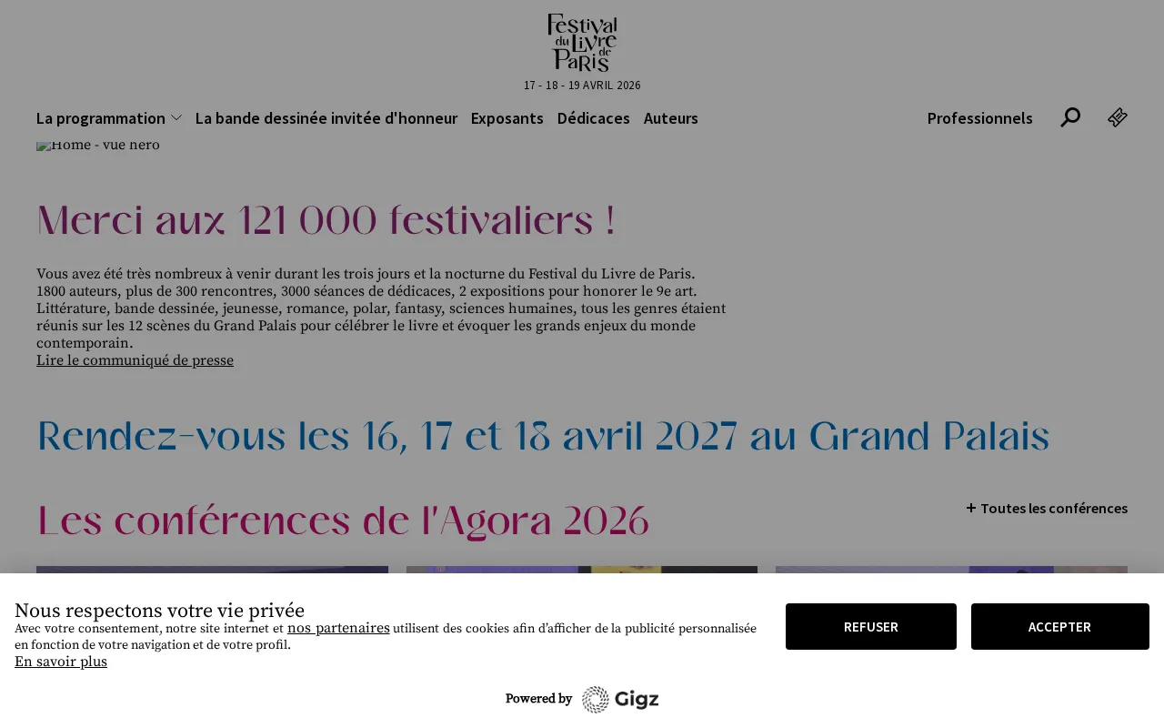 Capture d'écran de Festival du livre de Paris