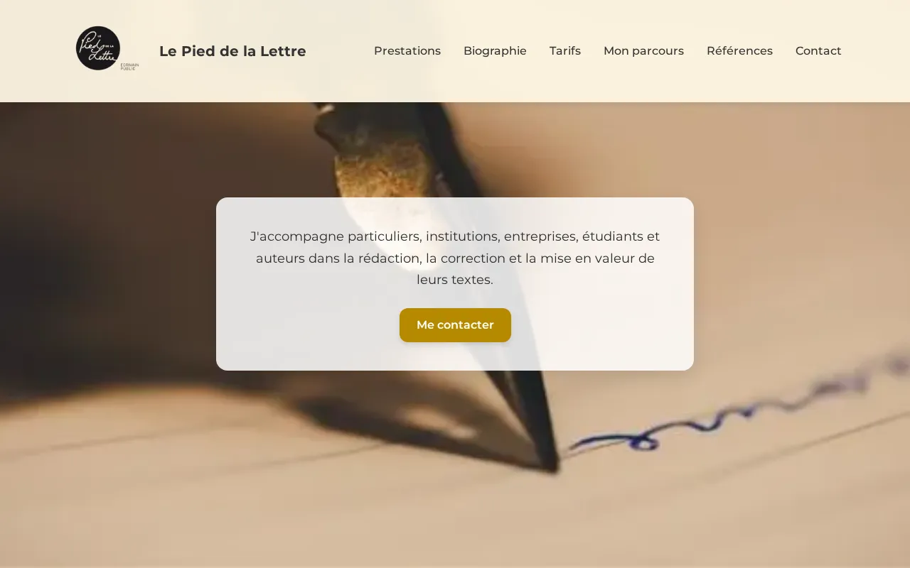 Capture d'écran de Le pied de la lettre