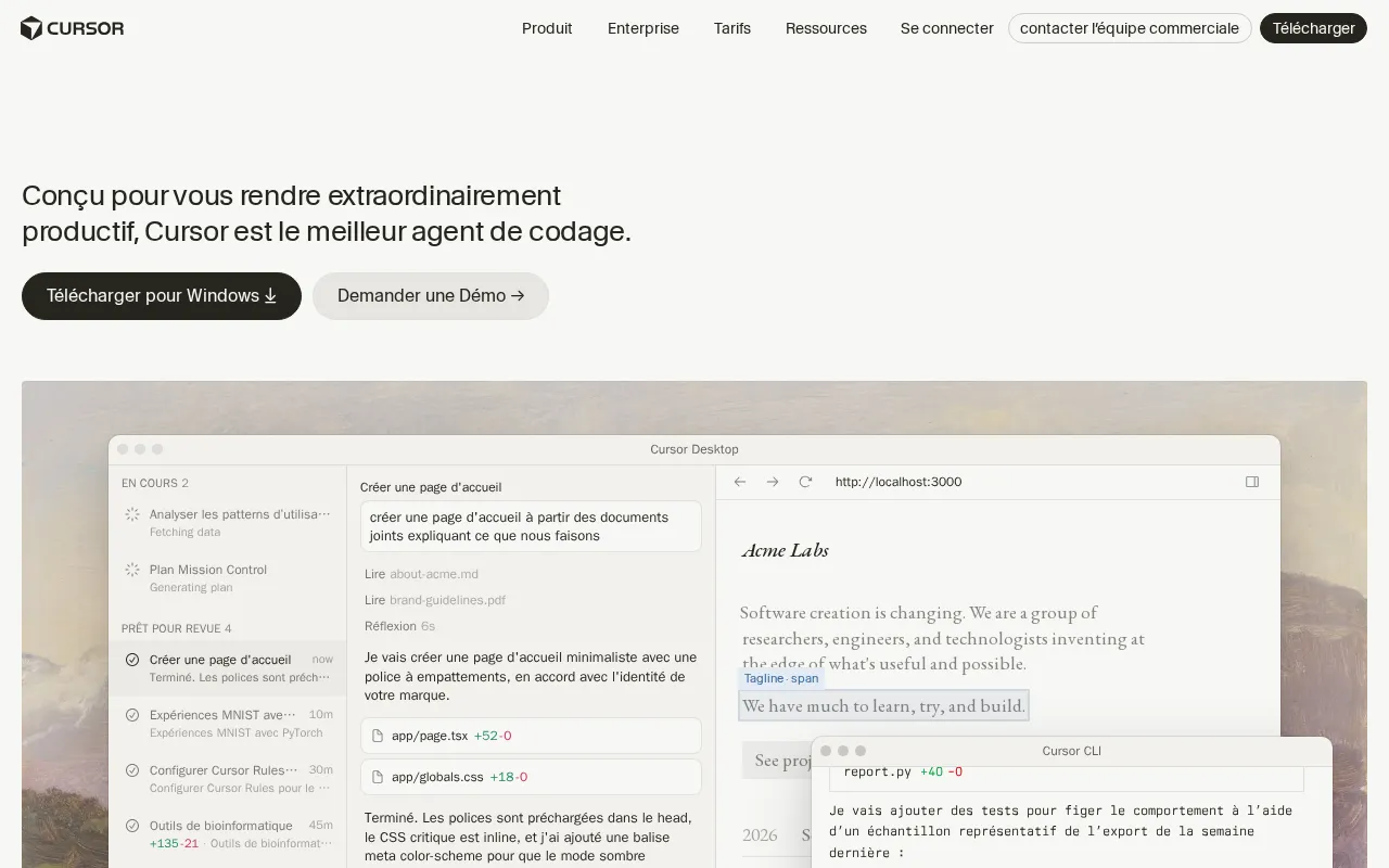 Capture d'écran de Cursor
