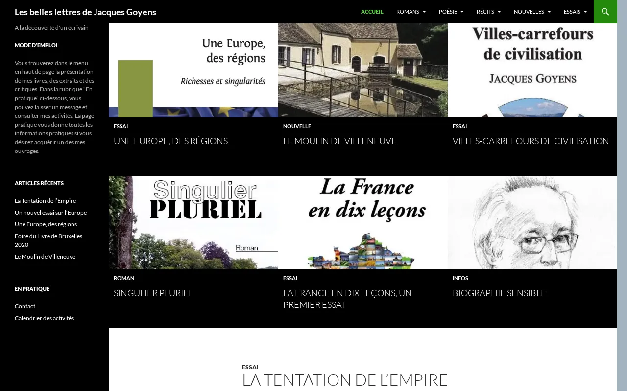 Capture d'écran de Les belles lettres de Jacques Goyens