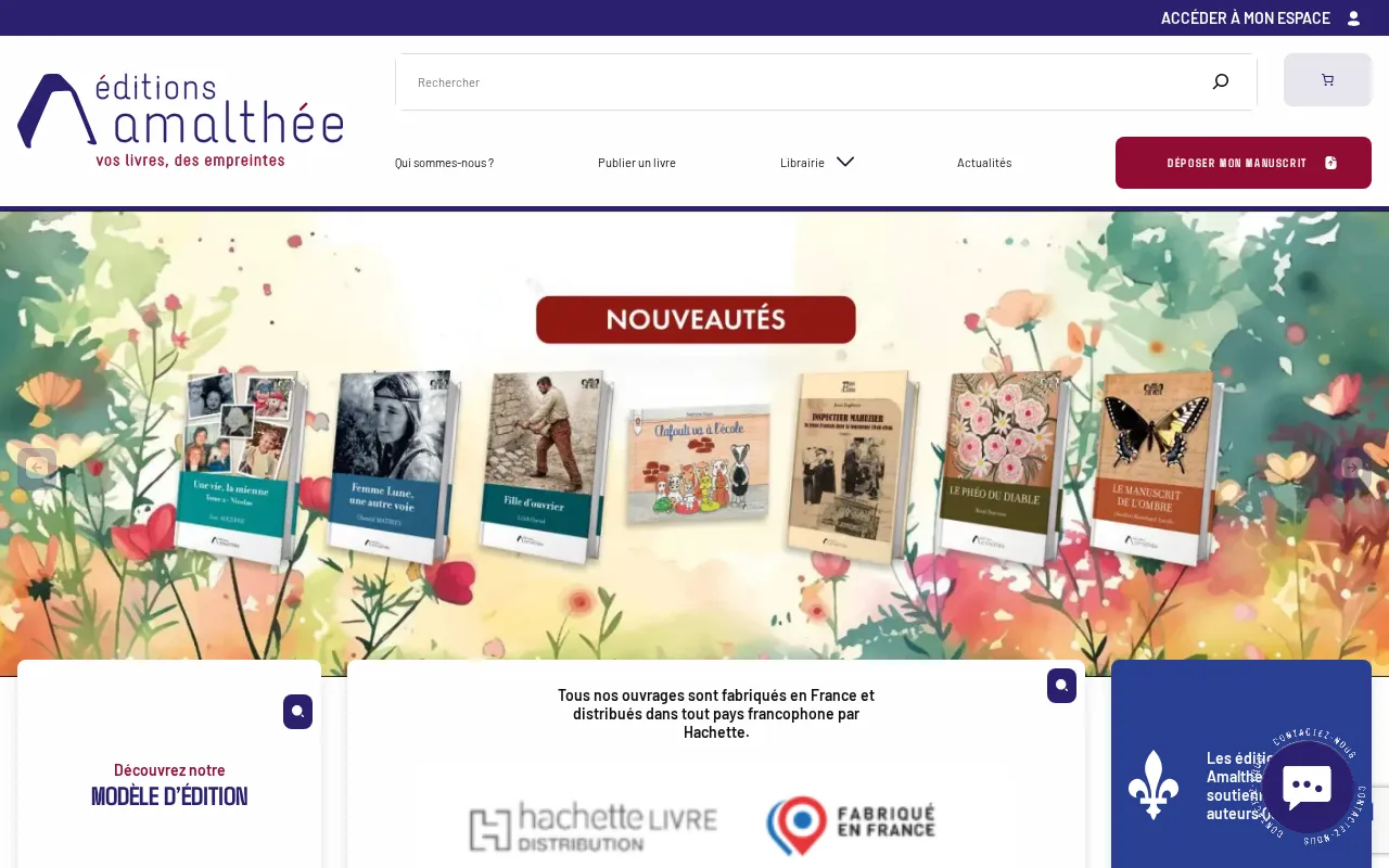 Capture d'écran de Les Éditions Amalthée