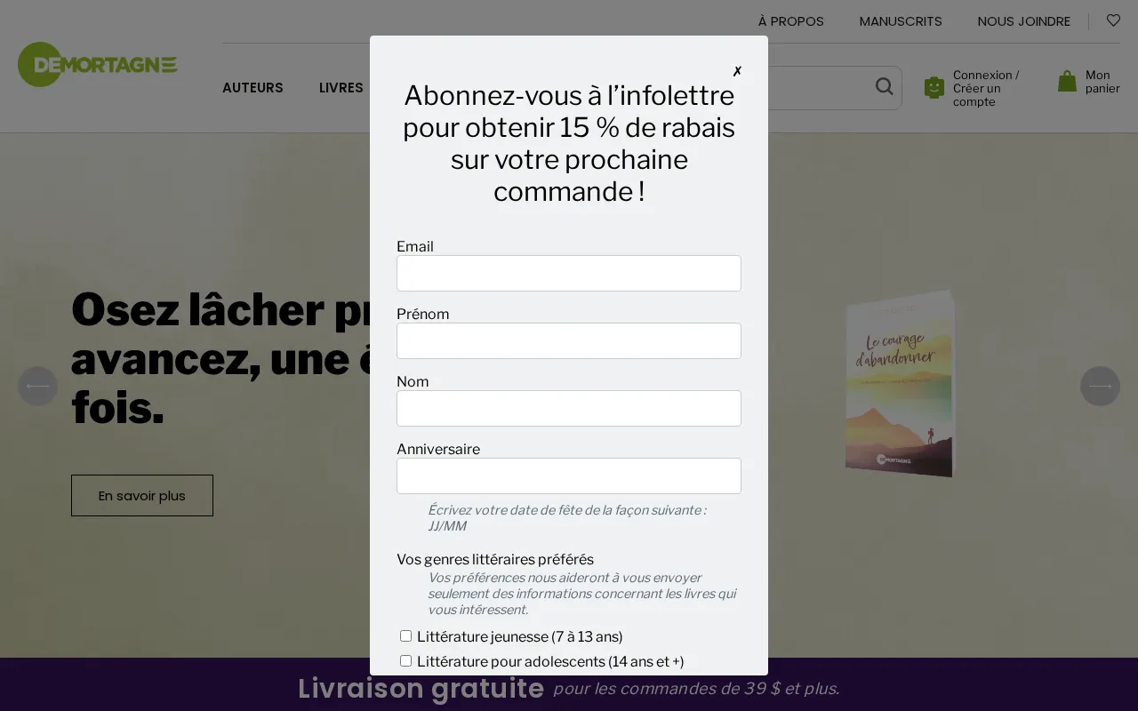 Capture d'écran de Éditions de Mortagne