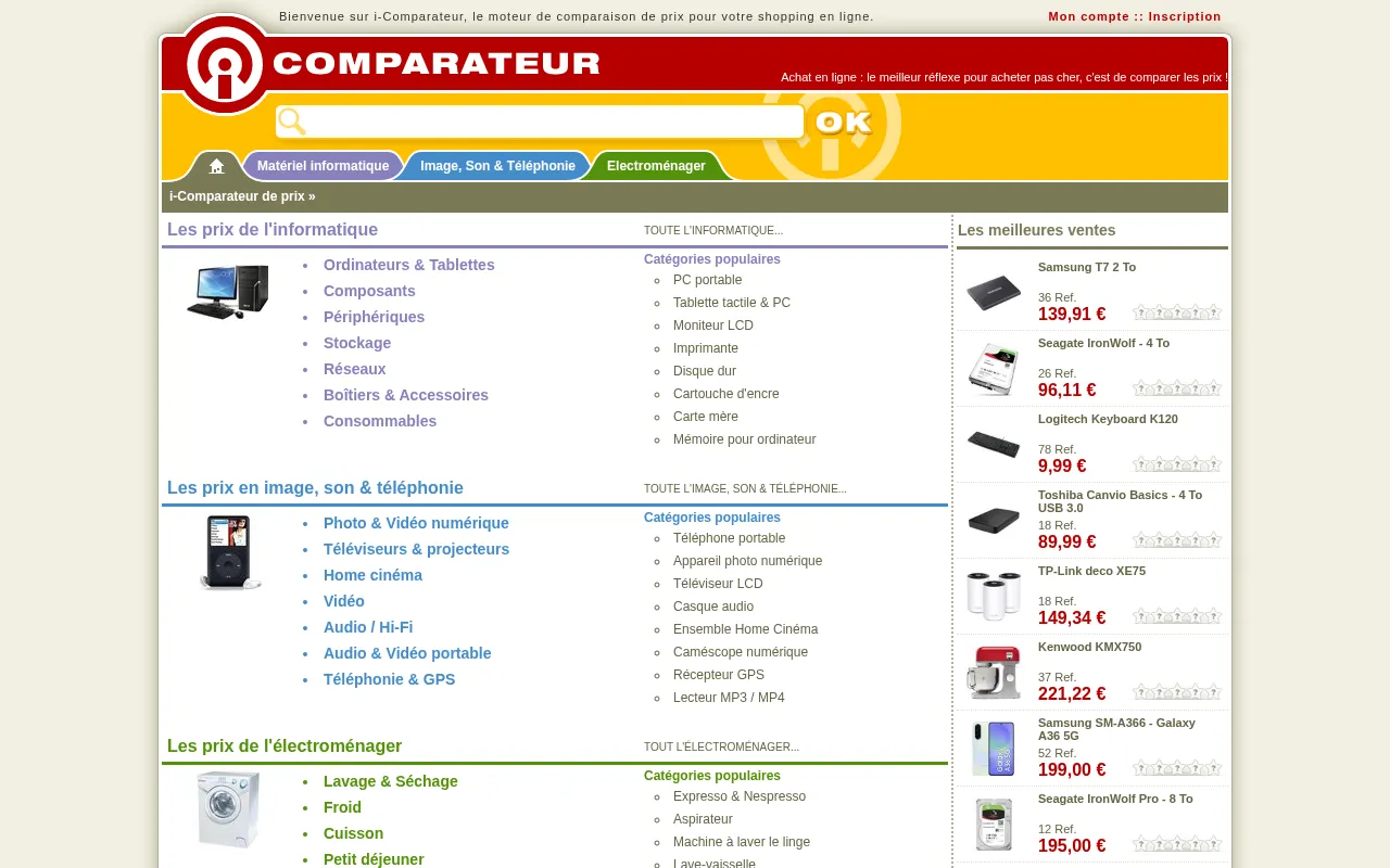 Capture d'écran de i-Comparateur