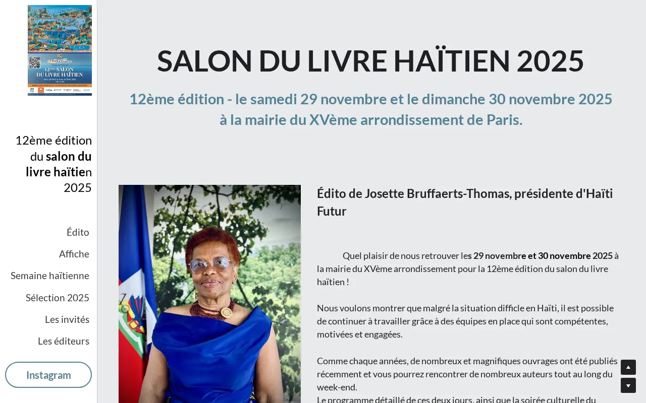 Capture d'écran de Salon du livre haïtien