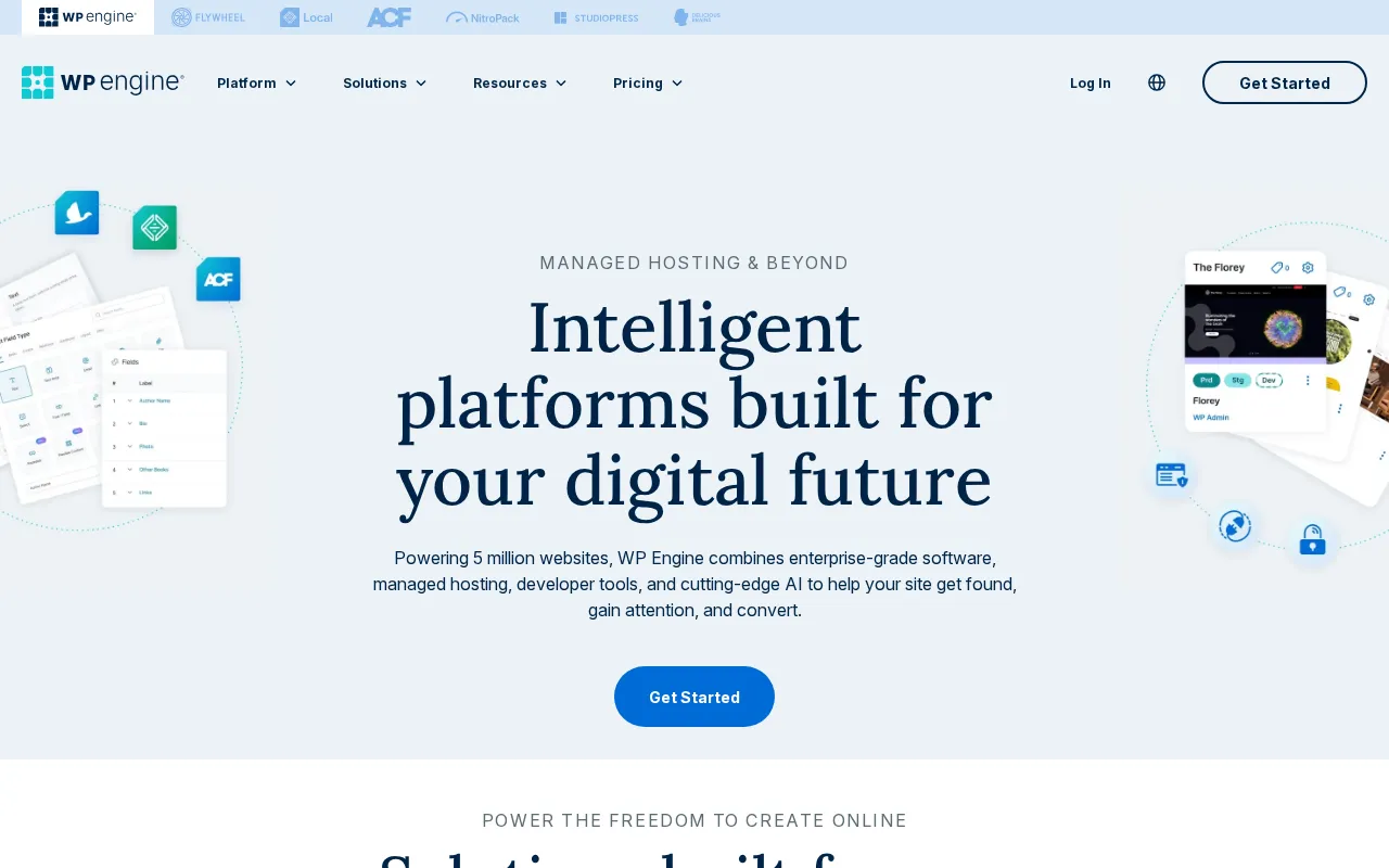 Capture d'écran de WP Engine