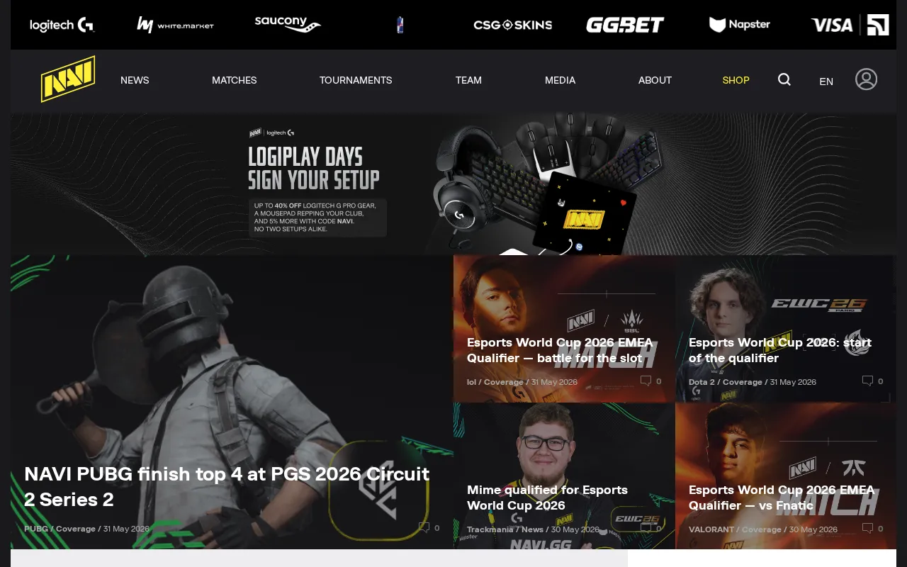 Capture d'écran de Natus Vincere (NAVI)