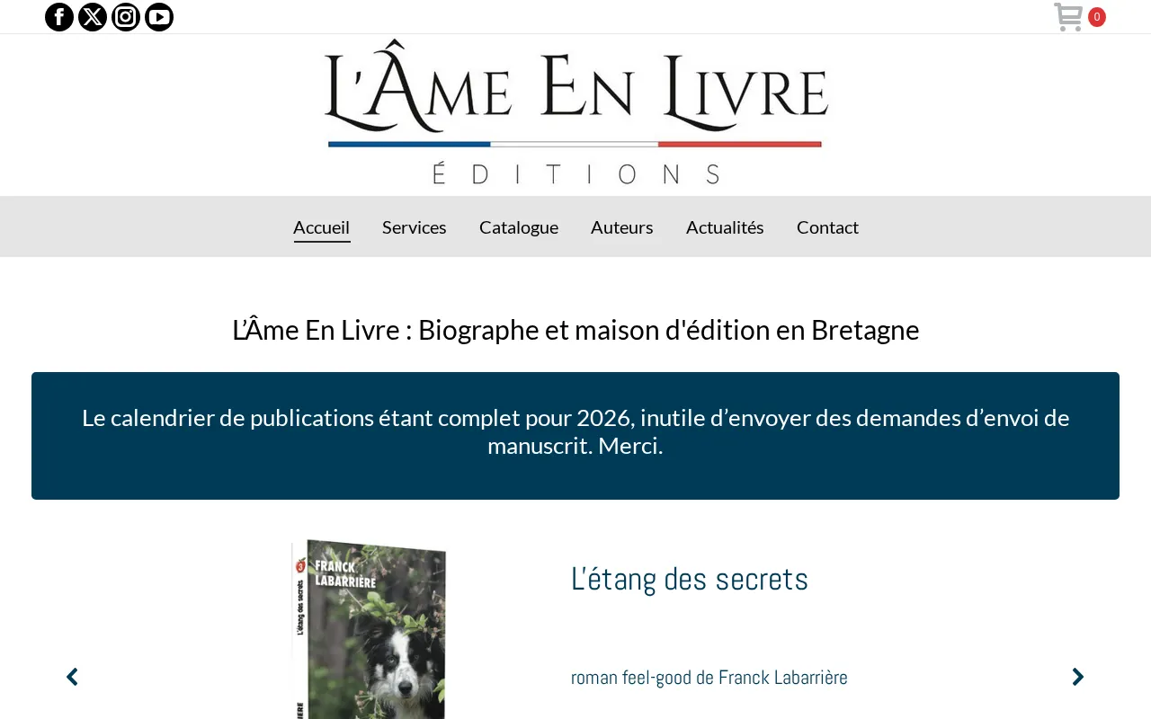 Capture d'écran de L’Âme en Livre