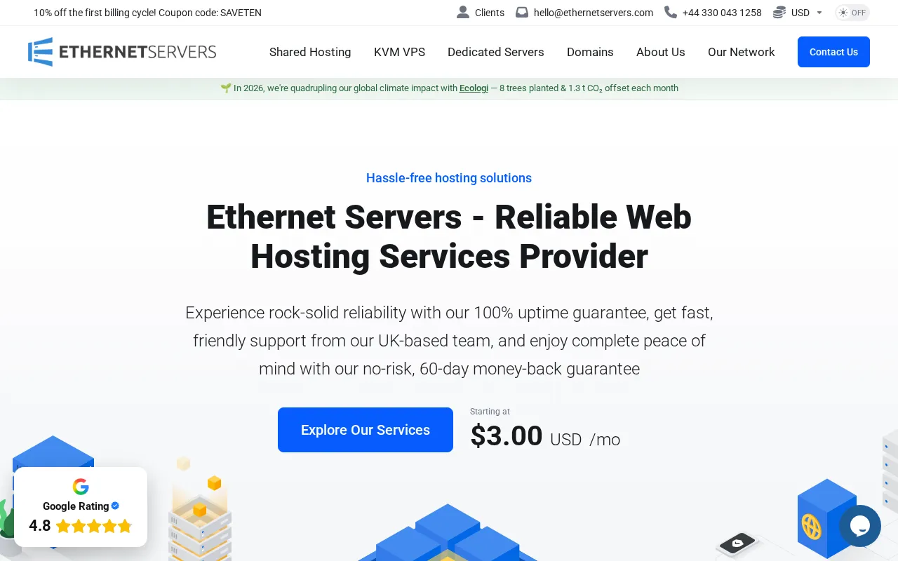 Capture d'écran de Ethernet Servers