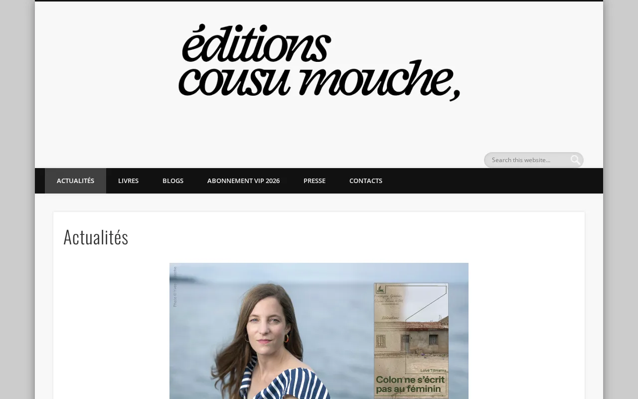 Capture d'écran de Éditions Cousu Mouche