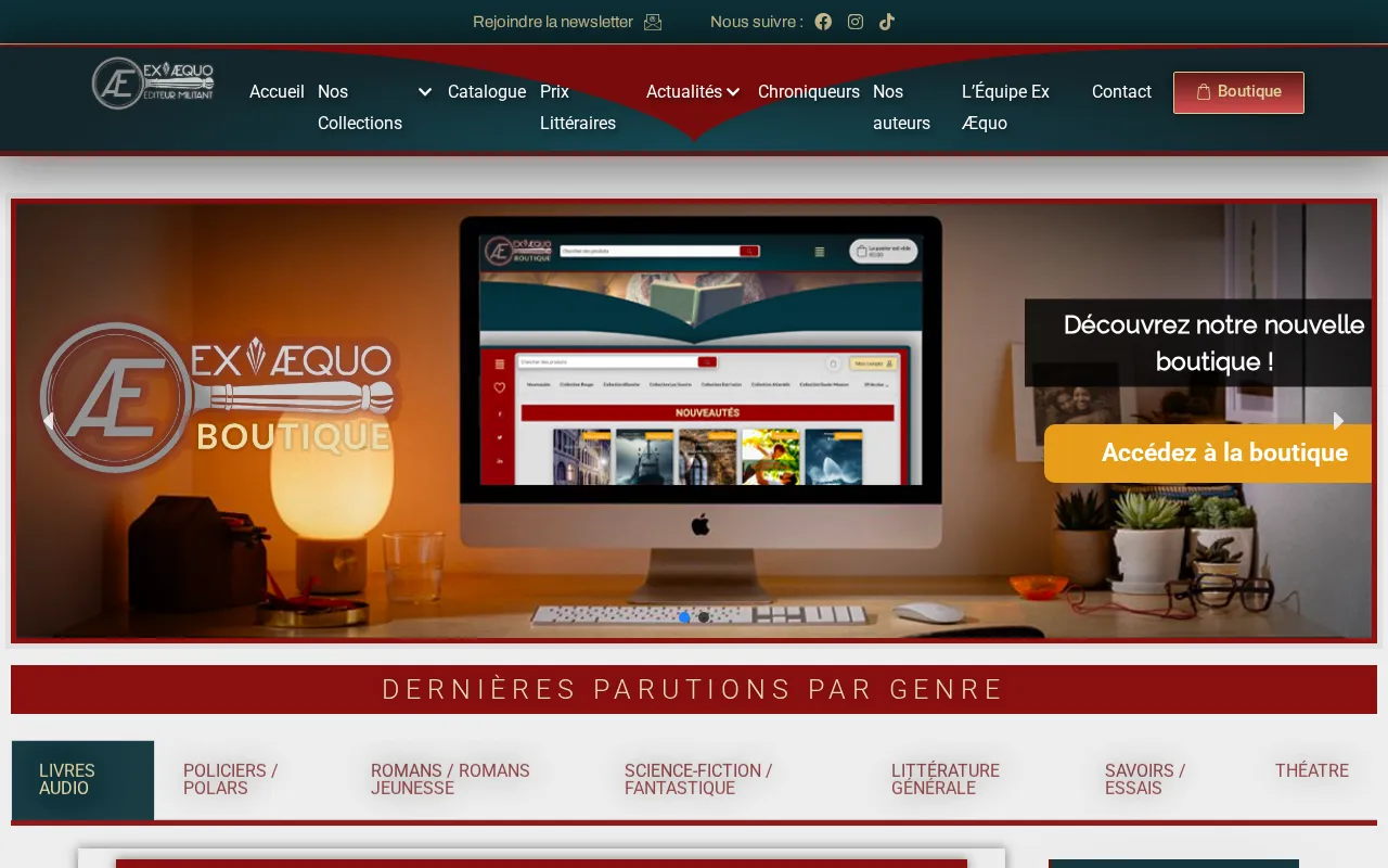 Capture d'écran de Éditions Ex Æquo